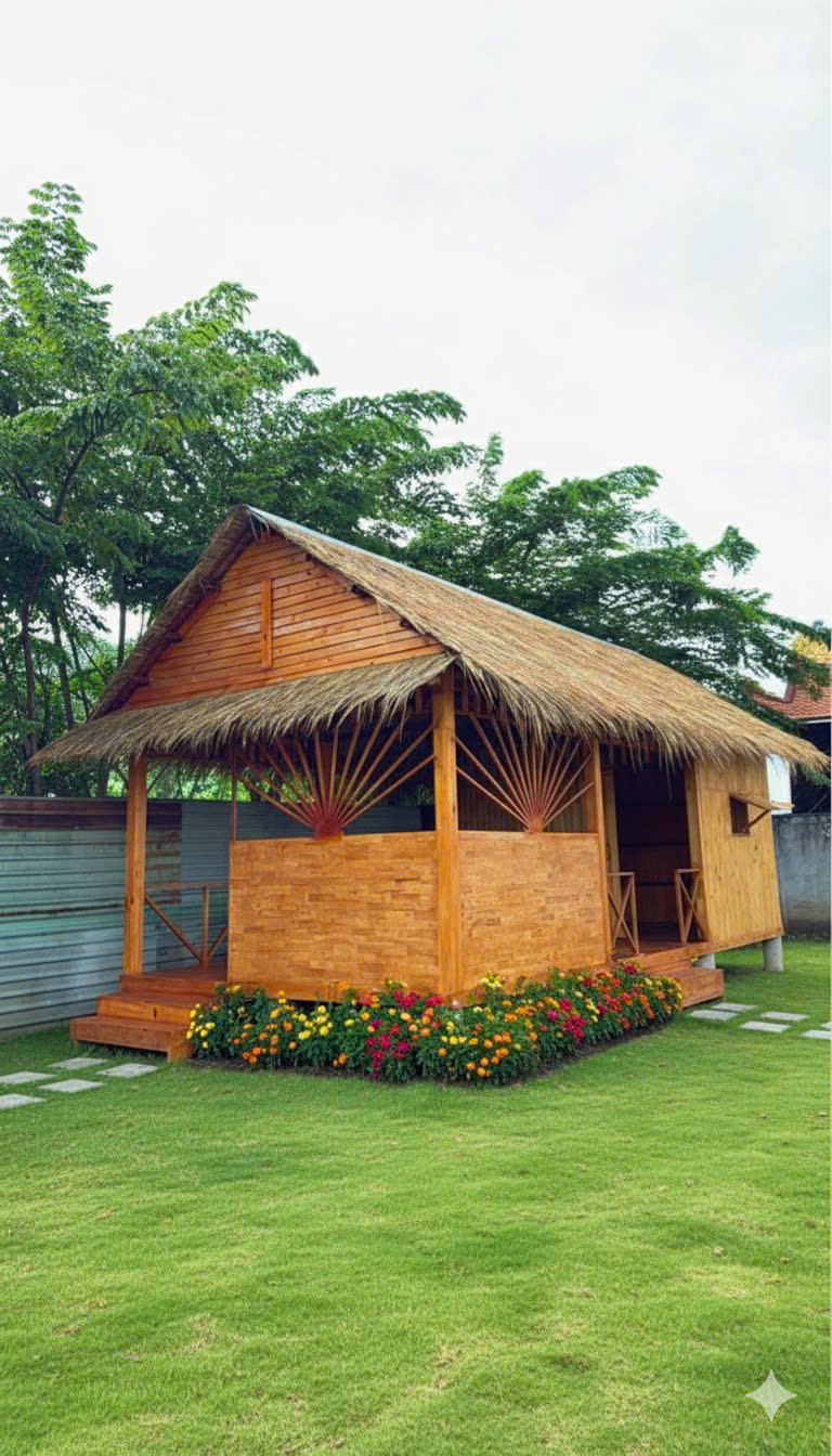 Thi công chòi lá nhà lá đẹp tiết kiệm (Phần 2)