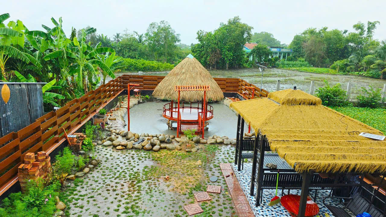 Thi công chòi lá nhà lá đẹp tiết kiệm (Phần 1)