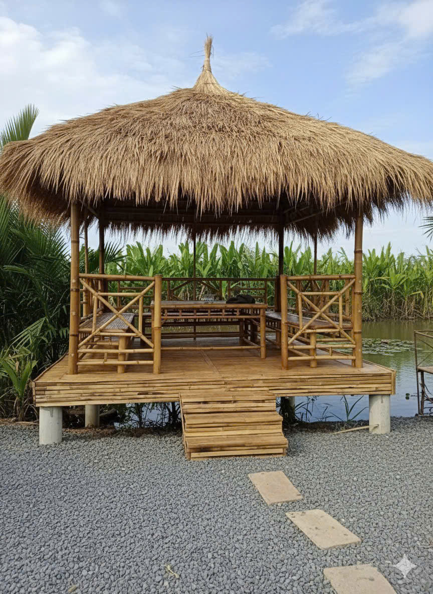Thi công nhà lá sân vườn đẹp tại TP.HCM – Giá rẻ, bền lâu
